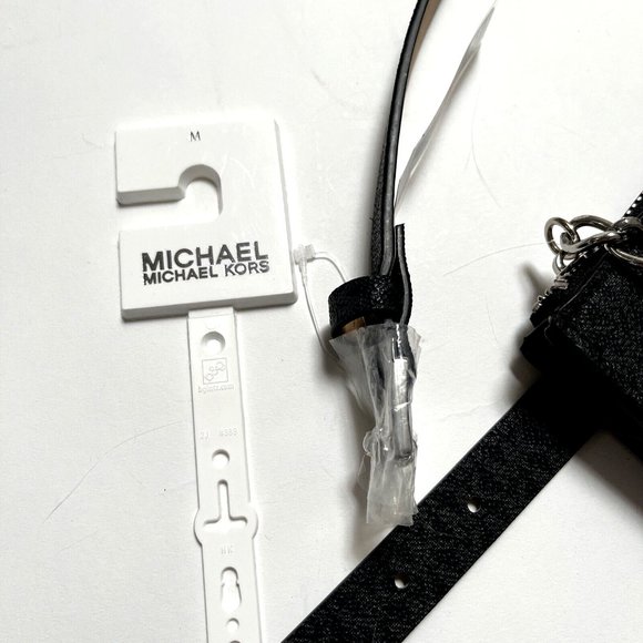 Michael Kors MK Logo Chain Belt Bag Waist Fanny Pack Gray NWT main image 5